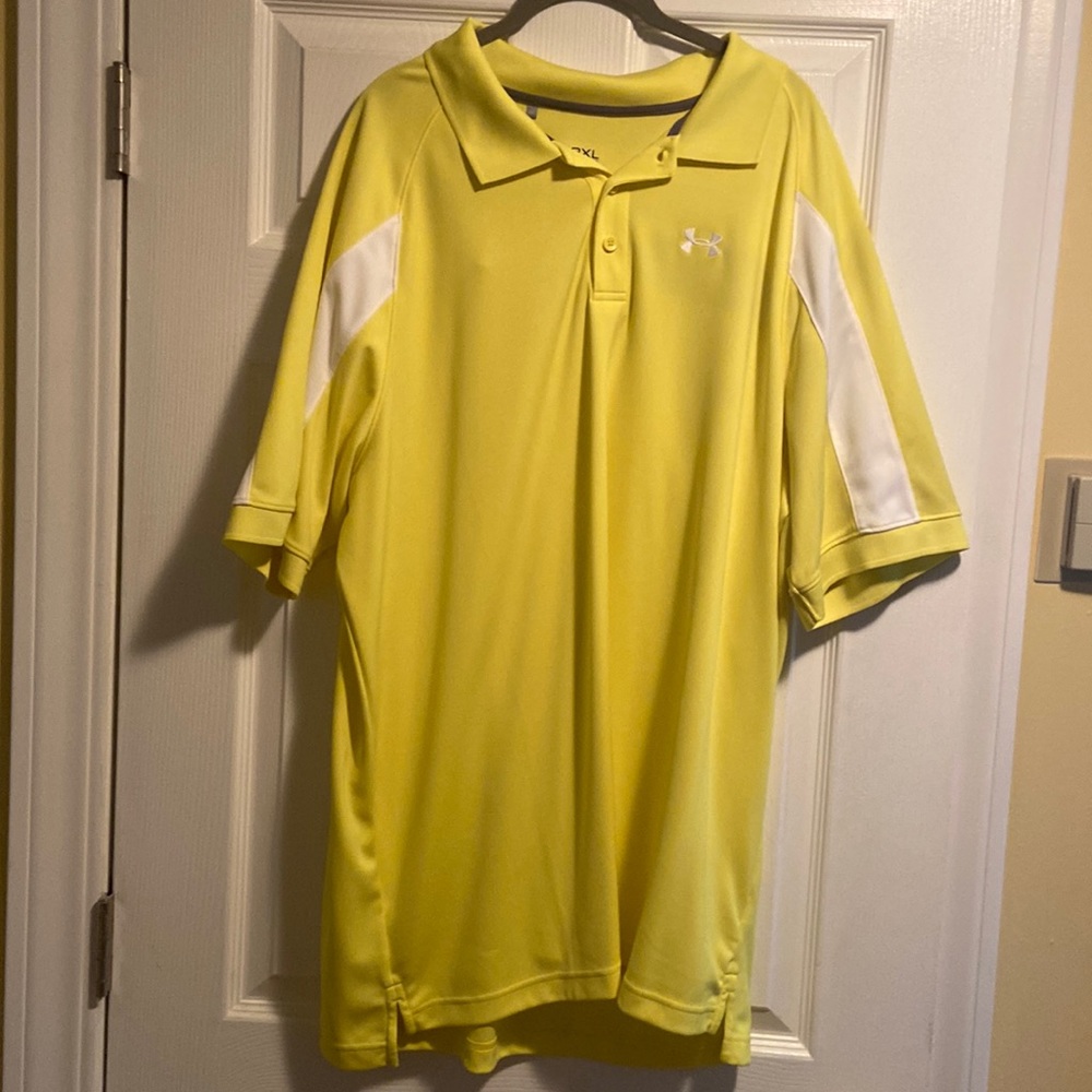 Yellow Under Armour Dri-fit Polo